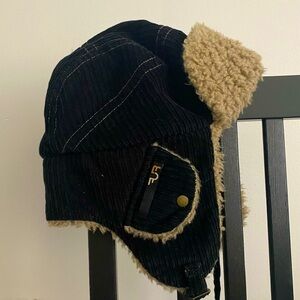 FUR - Corduroy Trapper Hat (Black)